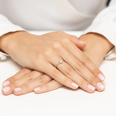 Diamond Engagement Ring in 585 White Gold