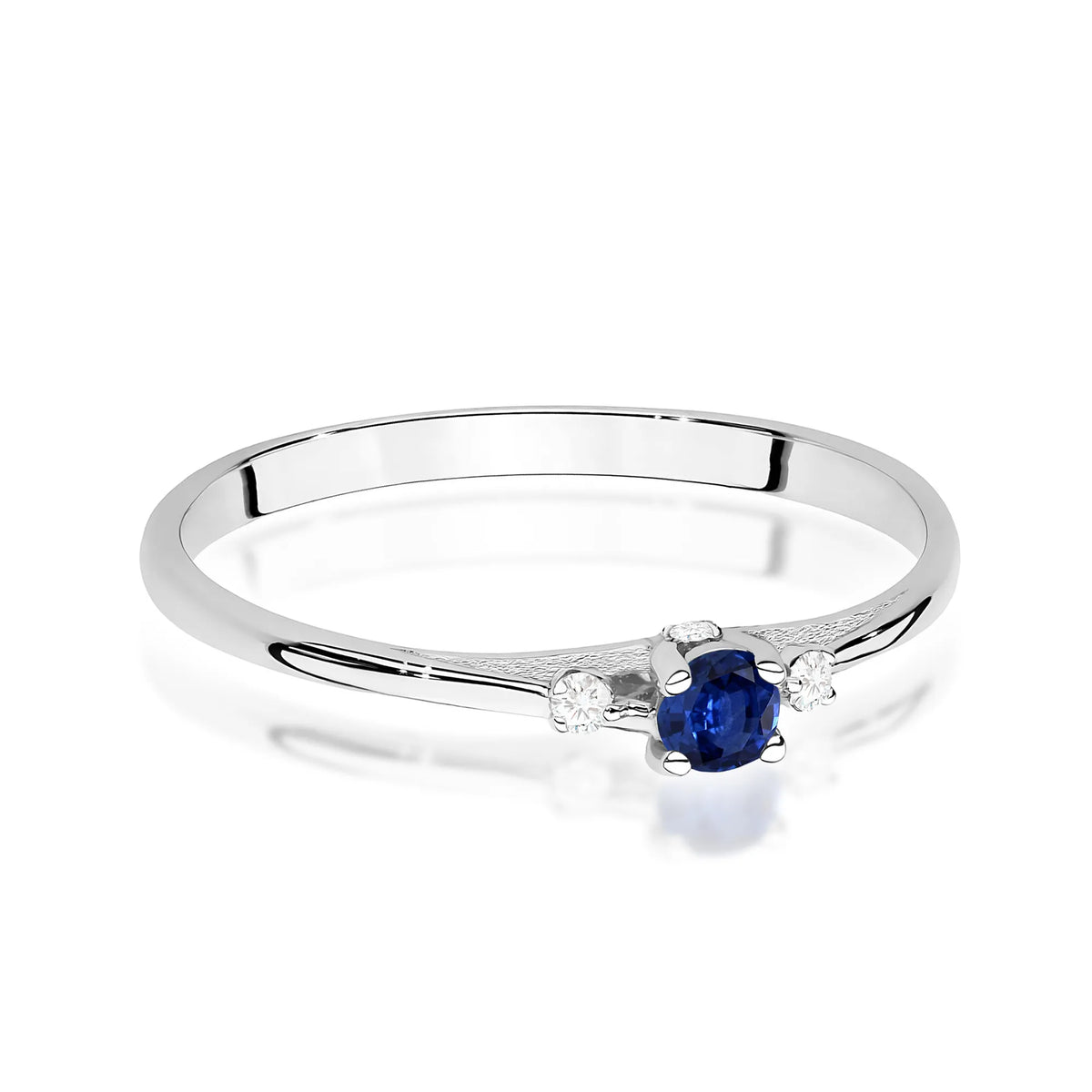 Goldring mit 0,15 ct Saphir und 0,046 ct Diamanten W0614-SAB-01