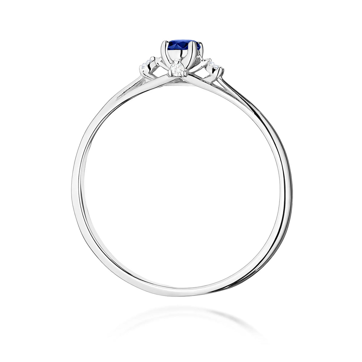 Goldring mit 0,15 ct Saphir und 0,046 ct Diamanten W0614-SAB-01