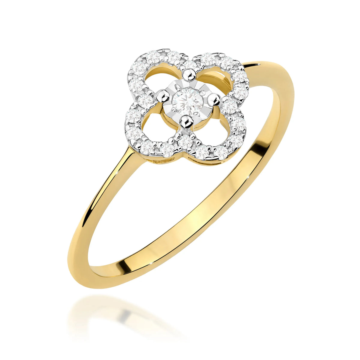 Goldring mit 0,03 ct und 0,10 ct Diamanten W0627 DIW 01
