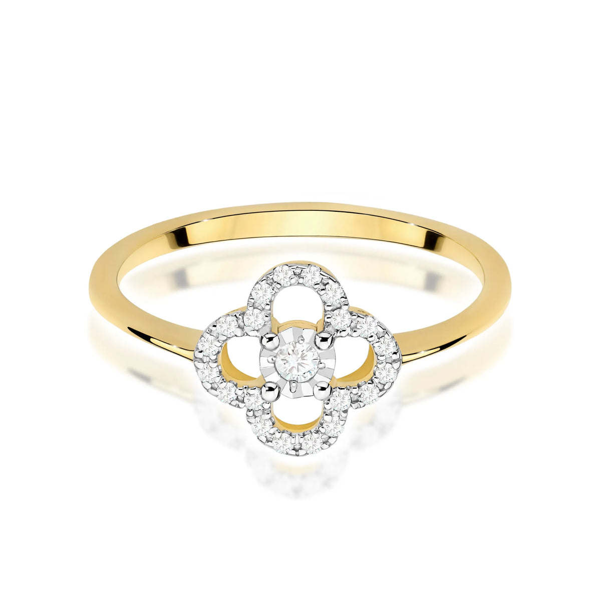 Goldring mit 0,03 ct und 0,10 ct Diamanten W0627 DIW 01
