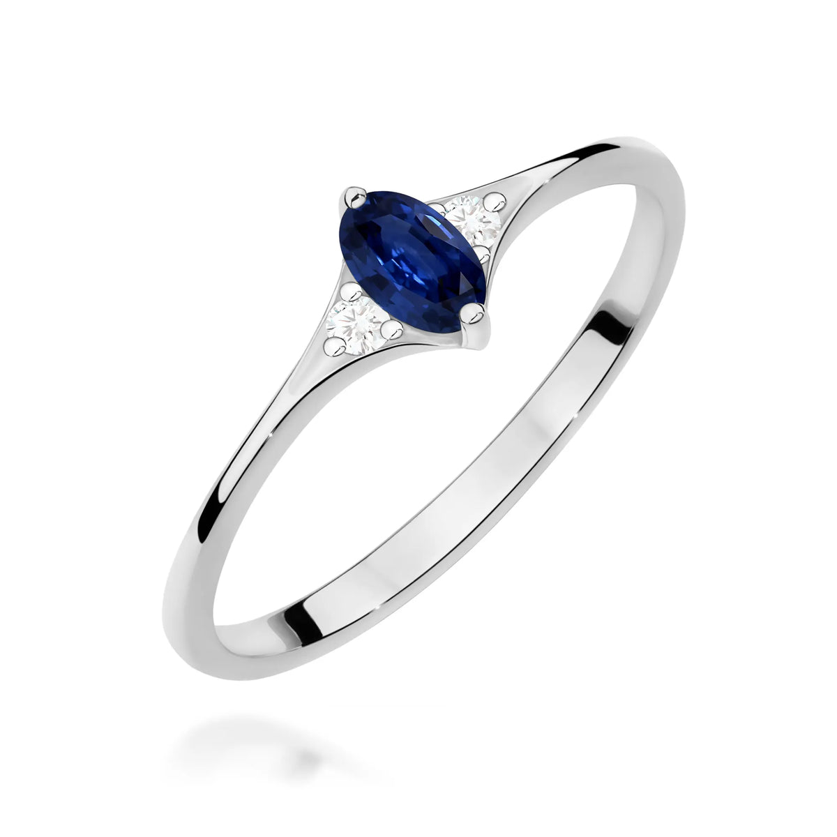 Goldring mit 0,30 ct Saphir und 0,04 ct Diamanten W0681-SAB-01