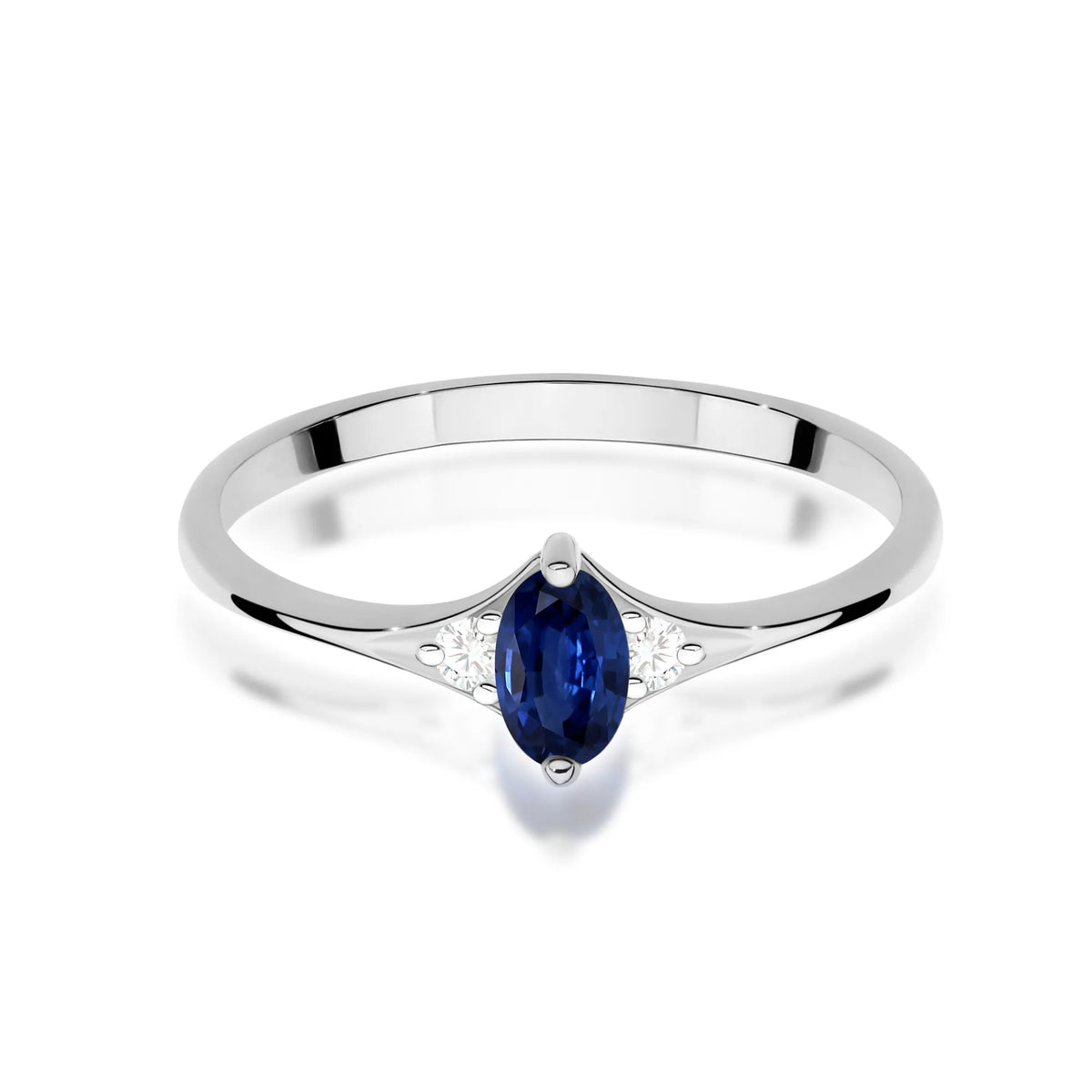 Goldring mit 0,30 ct Saphir und 0,04 ct Diamanten W0681-SAB-01