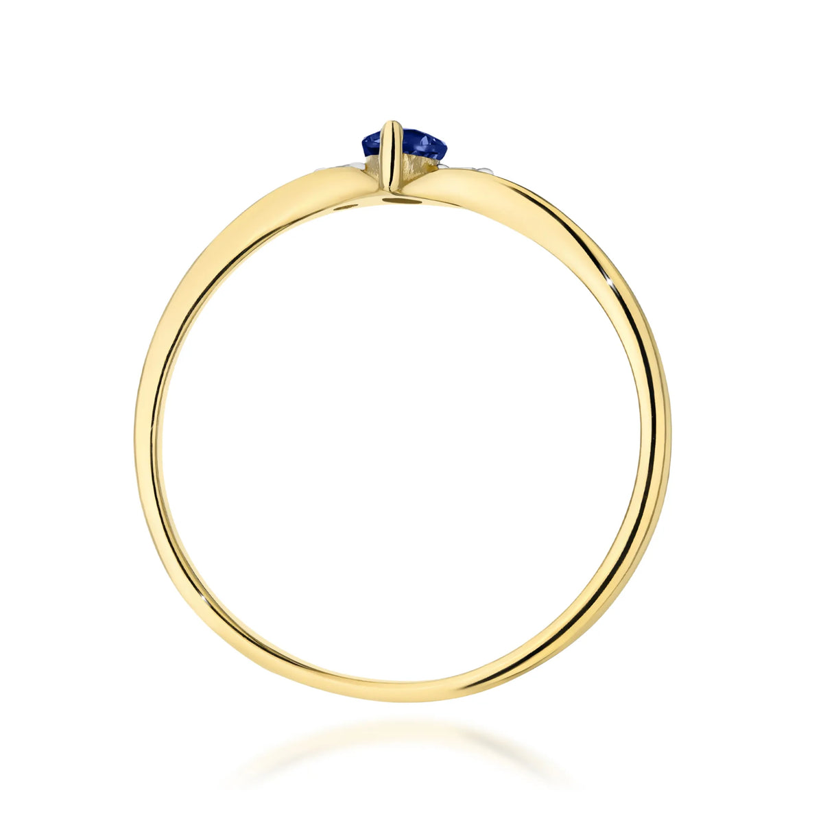 Goldring mit 0,30 ct Saphir und 0,04 ct Diamanten W0681-SAB-01