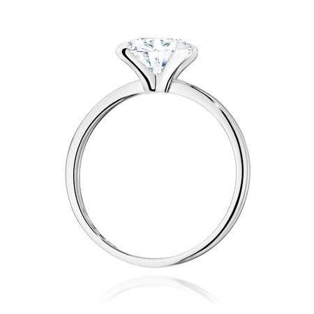 Lab-grown Diamond Engagement Ring in 585 White Gold