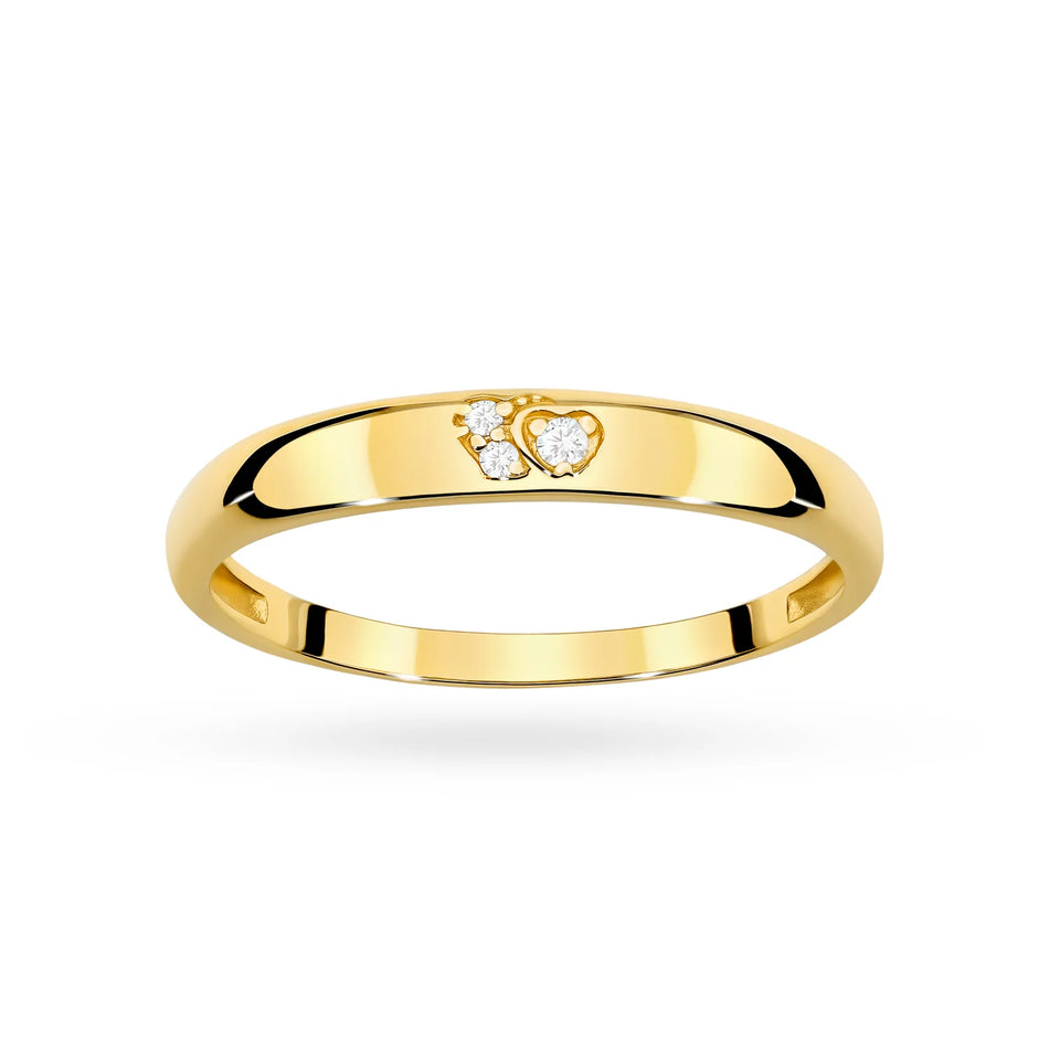 Yellow Gold Ring with Cubic Zirconia