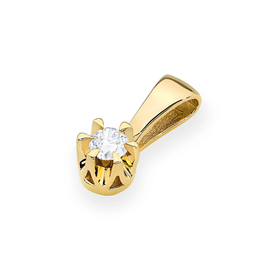 Gold Pendant with 0.08ct Diamond
