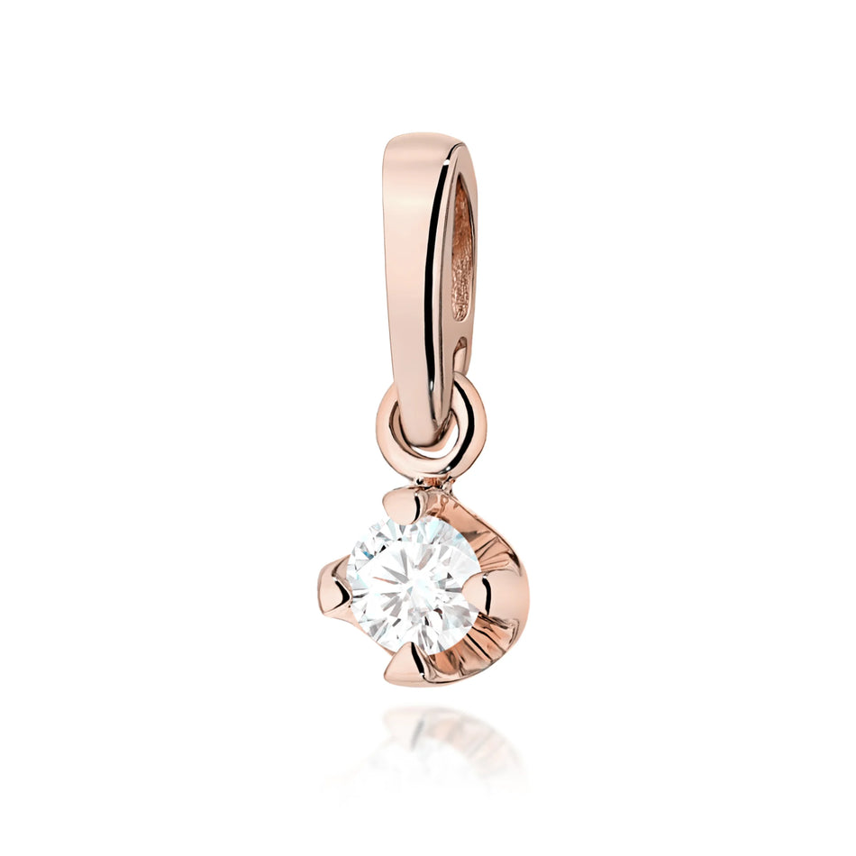 Gold Pendant with 0.08ct Diamond