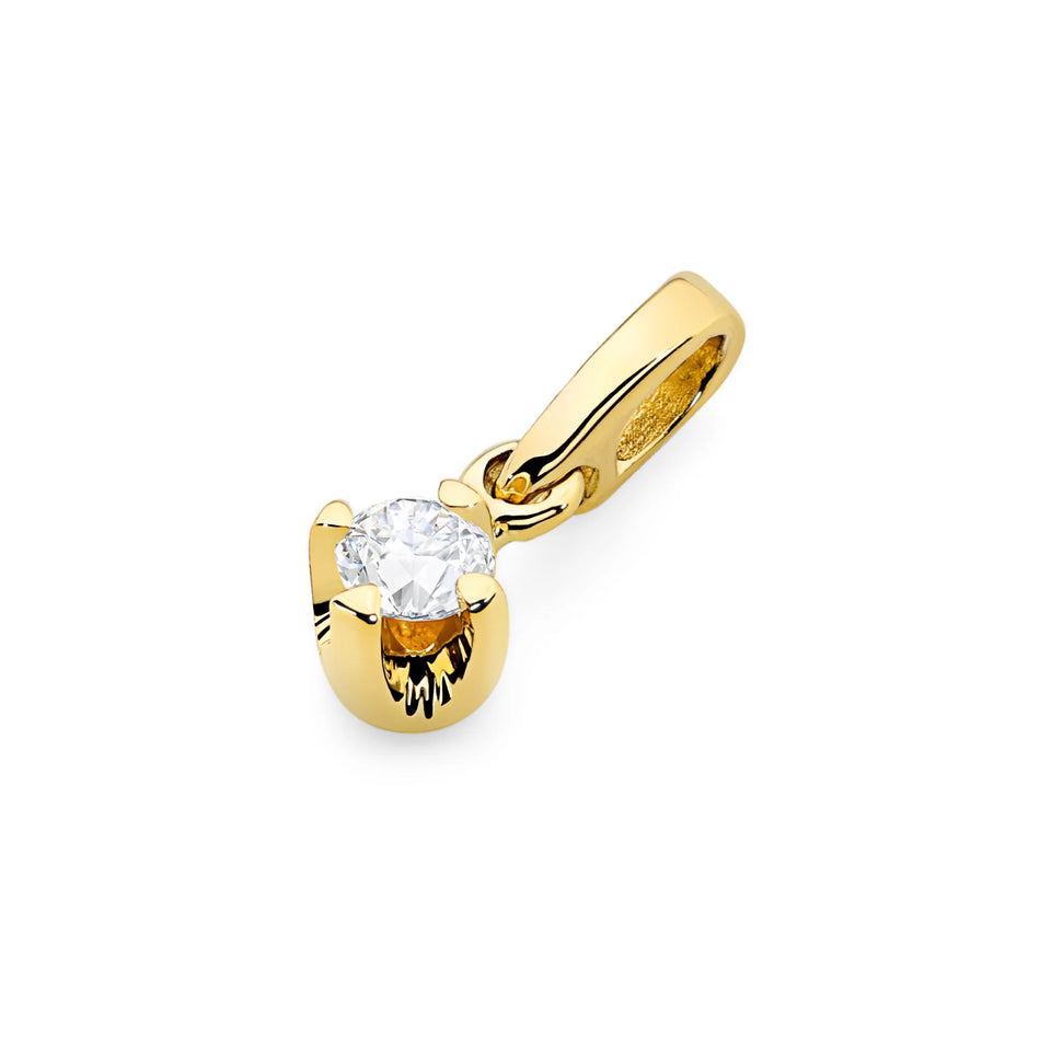 Gold Pendant with 0.10ct Diamond