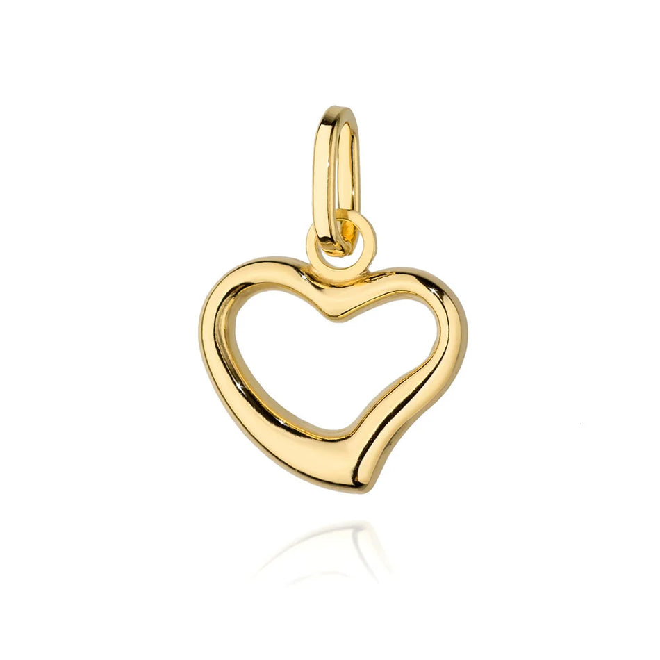 Goldkette mit Herzanhänger an Singapurkette