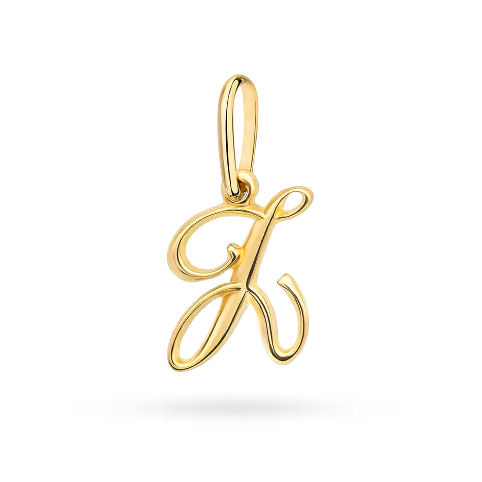 Gold letter Z necklace on Singapore chain