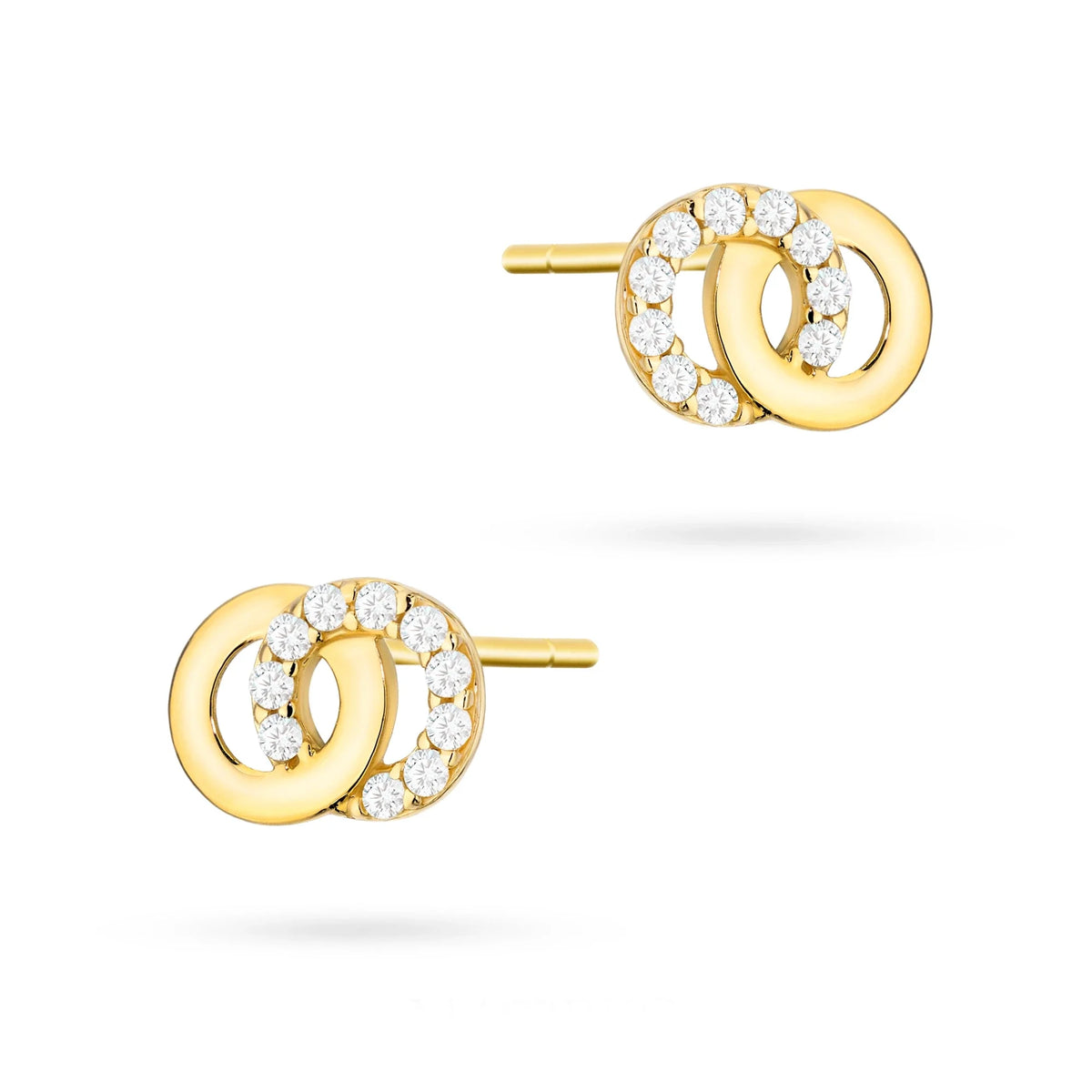 goldene Ohrstecker mit Zirkonia k269 14k 585