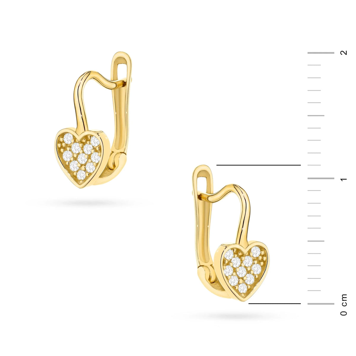 Kinder-Gold-Ohrringe mit englischem Verschluss K1845 14K 585 B