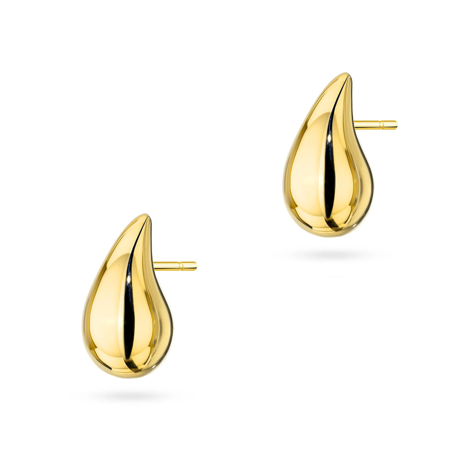 Diese geometrischen Ohrstecker aus 14-karätigem Gold sind ein exklusives Schmuckstück. Unsere Ohrringe haben einen Stecker-Verschluss. Die Ohrringe werden in einer eleganten Schachtel verpackt, ideal als Geschenk.