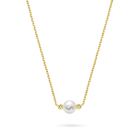 Gold 14k(585) classic necklace with diamond cuted beads in vintage style. Order a gift for mother, girlfriend or fiancee.