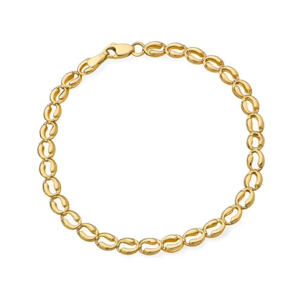 14 Karat Gold (585) Segmentarmband | Elegantes Gliederdesign | Klassisches & Zeitloses Feinschmuckgeschenk