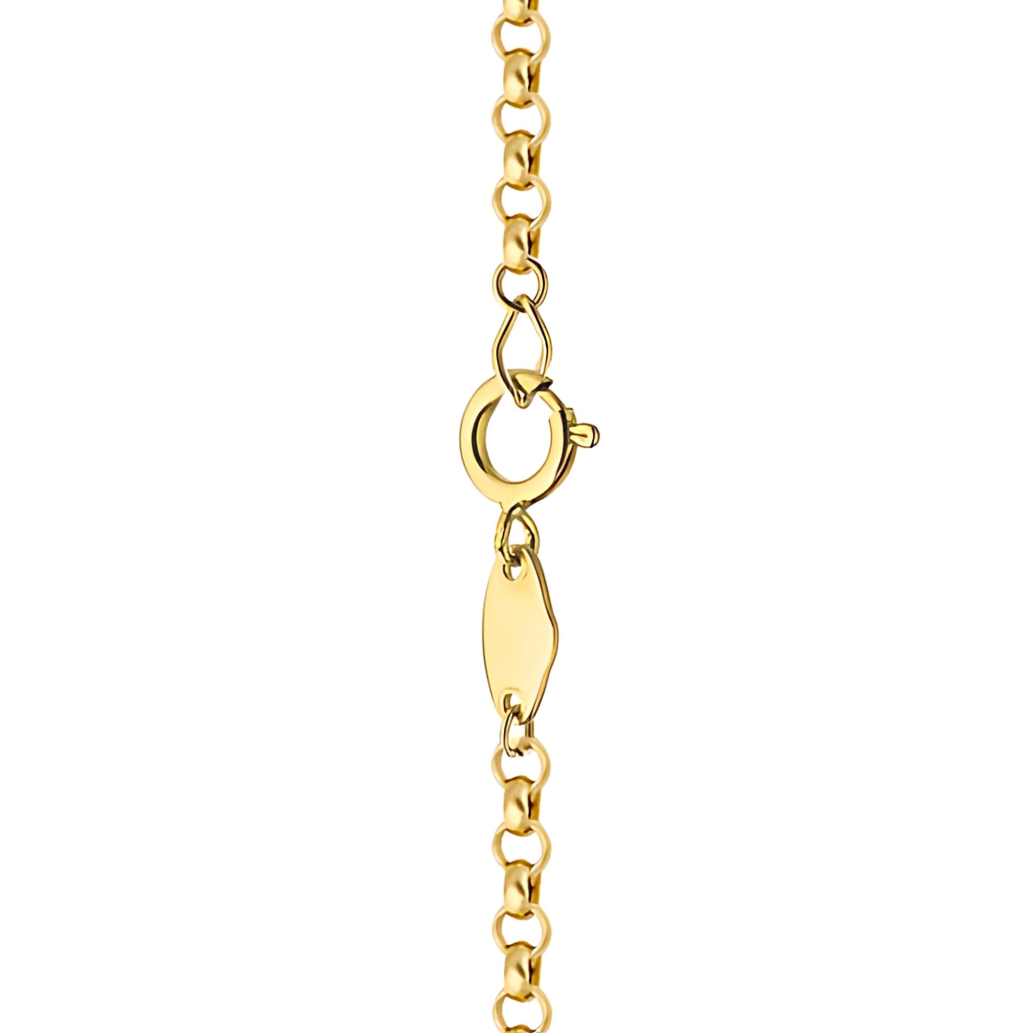 Diese Halskette aus 14-karätigem Gold ist ein exklusives Schmuckstück. Perfekt als Geschenk.