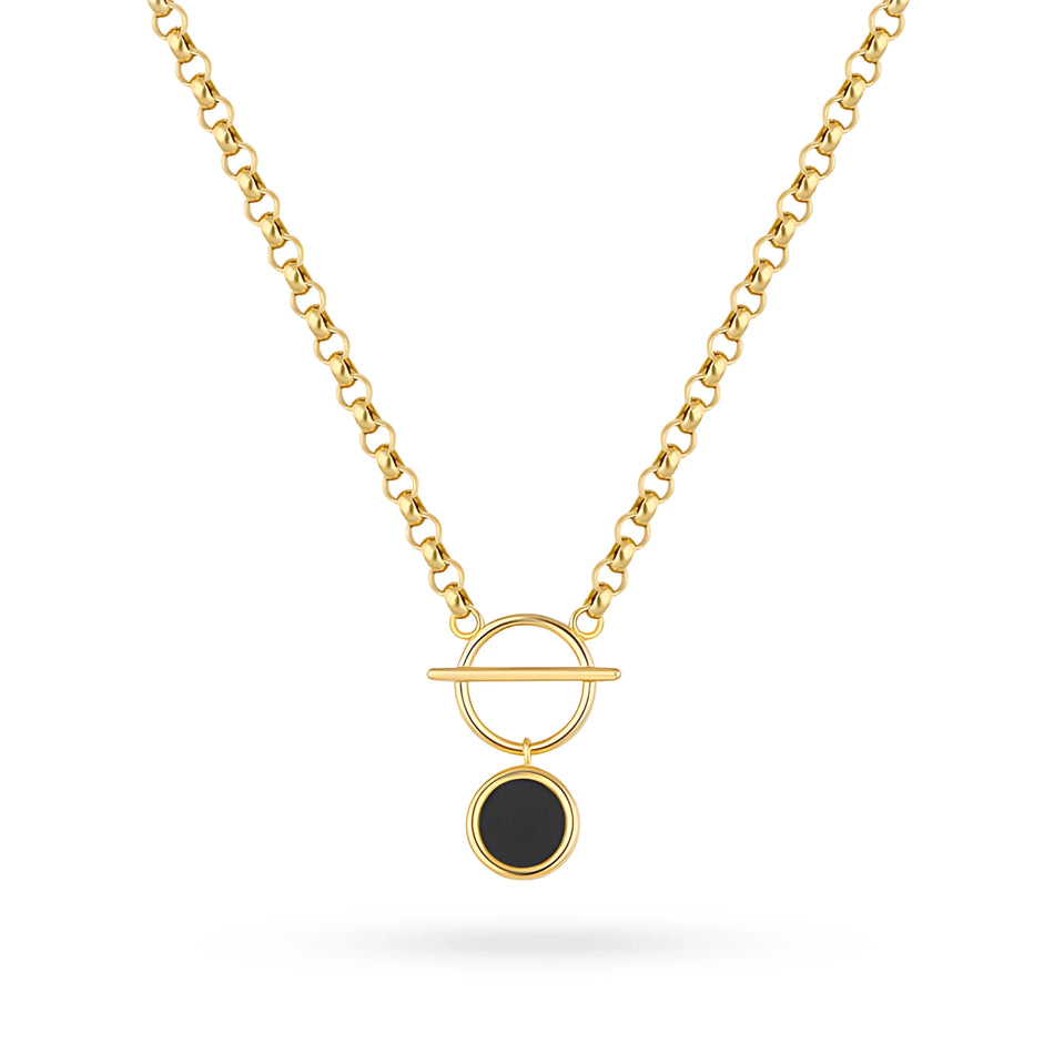 This 14-carat gold necklace is an exclusive accessory. Perfect for a gift.