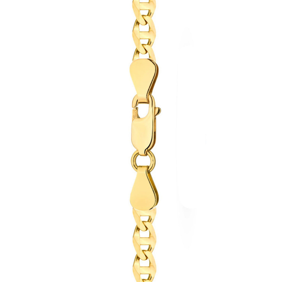 Diese 14-karätige Goldkette von 4 mm Breite ist ein exklusives Schmuckstück. Perfekt als Geschenk.
