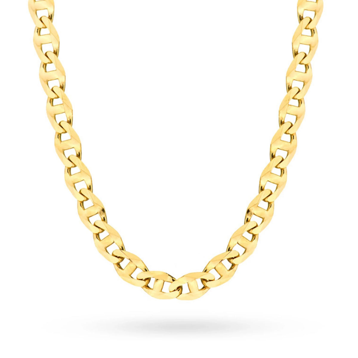 Diese 14-karätige Goldkette von 4 mm Breite ist ein exklusives Schmuckstück. Perfekt als Geschenk.