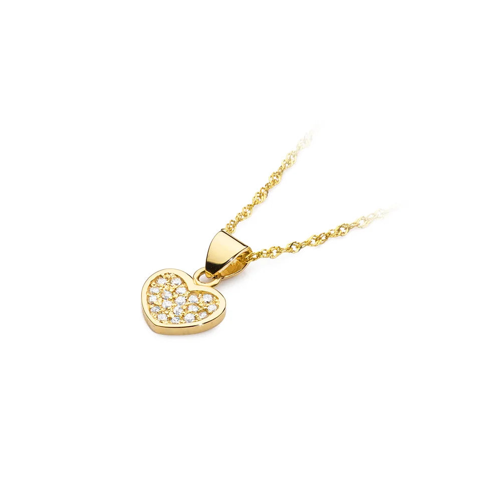 Anhänger aus 14-karätigem Gold mit 0,155 ct Diamanten. Ausgezeichnetes Geschenk. Die Echtheit des Diamanten wird durch ein Zertifikat bestätigt.