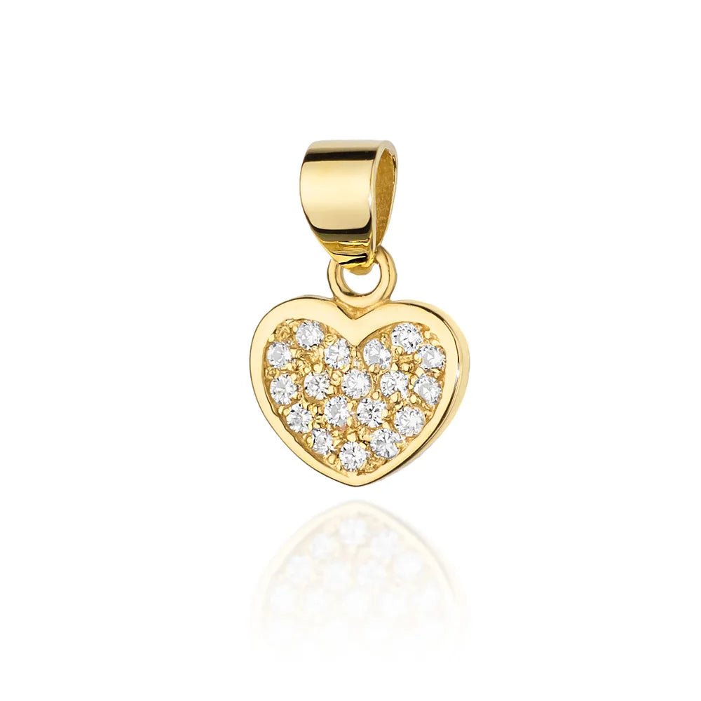 Anhänger aus 14-karätigem Gold mit 0,155 ct Diamanten. Ausgezeichnetes Geschenk. Die Echtheit des Diamanten wird durch ein Zertifikat bestätigt.