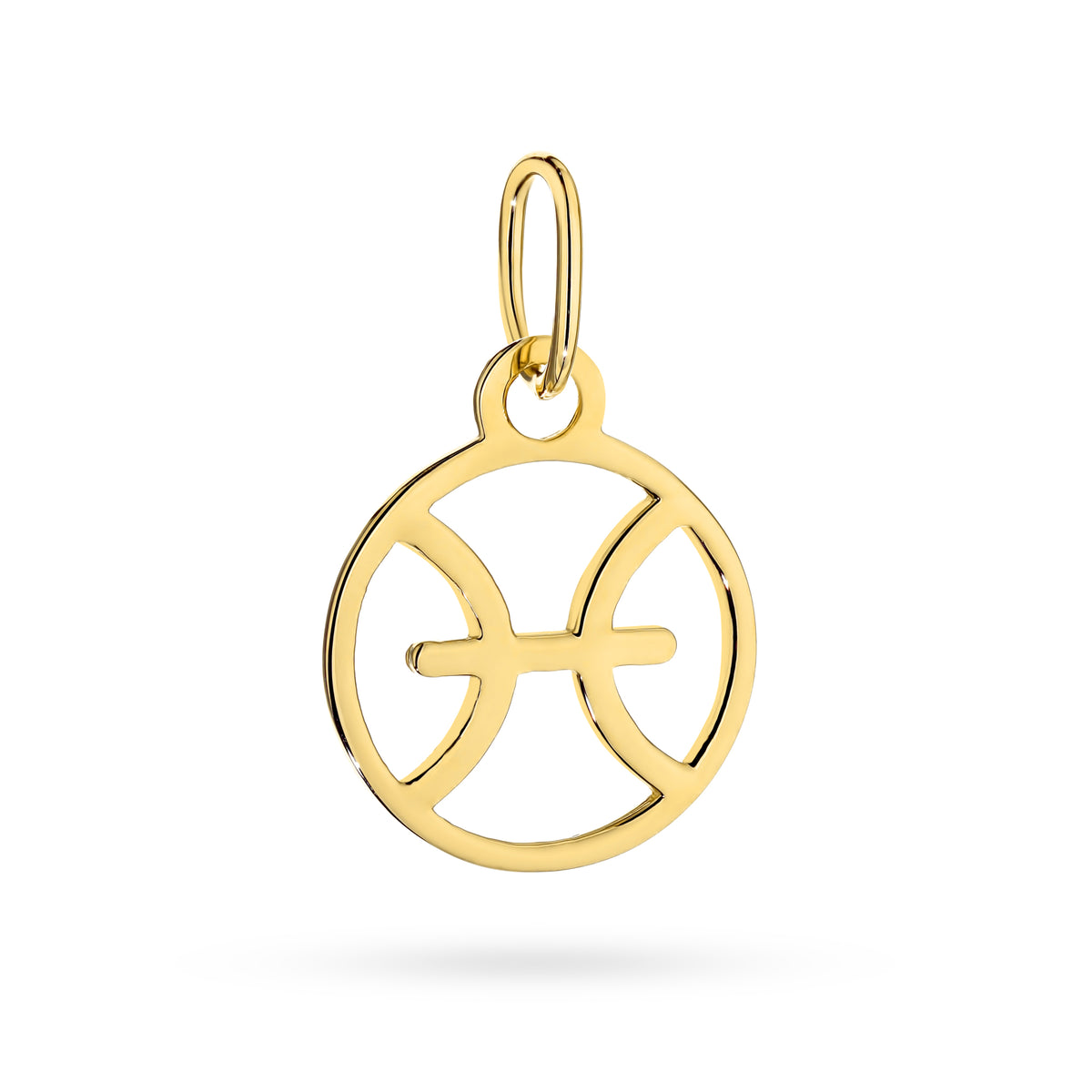 14-caraat Gold Pendant Zodiac Sign Pisces. Charm is packed in an elegant box, perfect for a gift.