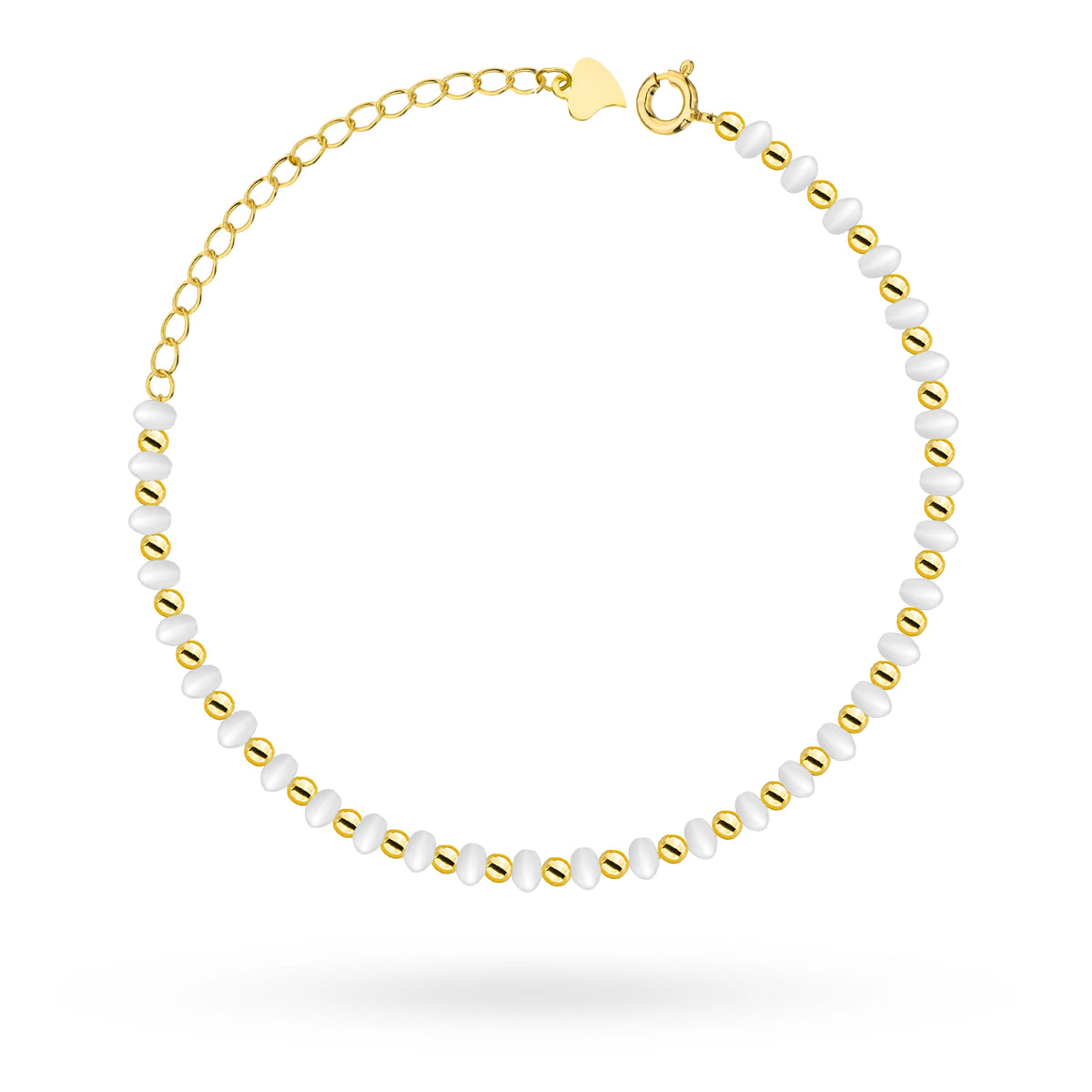 Vergoldetes Silber(925) Armband mit Perlen. Bestellen Sie ein Geschenk für Mutter, Freundin oder Verlobte.
