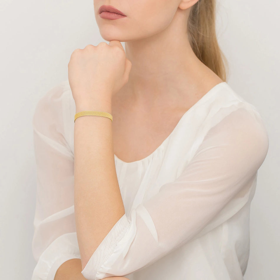 Gold-plated Silver(925) Delicate Classic Bracelet | Elegant Shine & Timeless Style