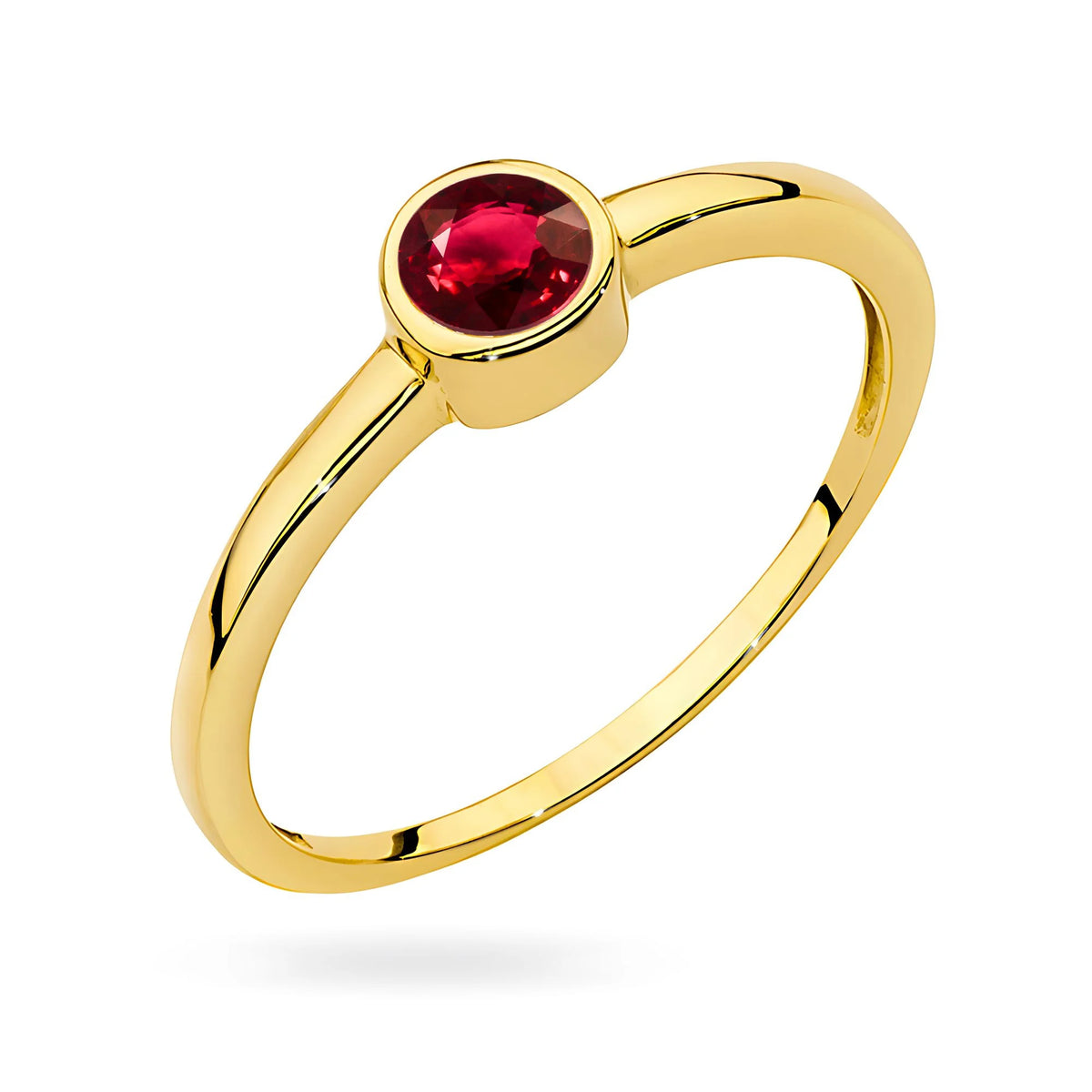 Goldring mit 0,30 ct Rubin. Dieser Edelstein vereint Eleganz, Feinheit und Beständigkeit. Dieser Ring ist die perfekte Wahl für einen Verlobungsring. Ein elegantes Geschenk.