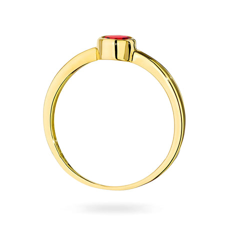 Goldring mit 0,30 ct Rubin. Dieser Edelstein vereint Eleganz, Feinheit und Beständigkeit. Dieser Ring ist die perfekte Wahl für einen Verlobungsring. Ein elegantes Geschenk.