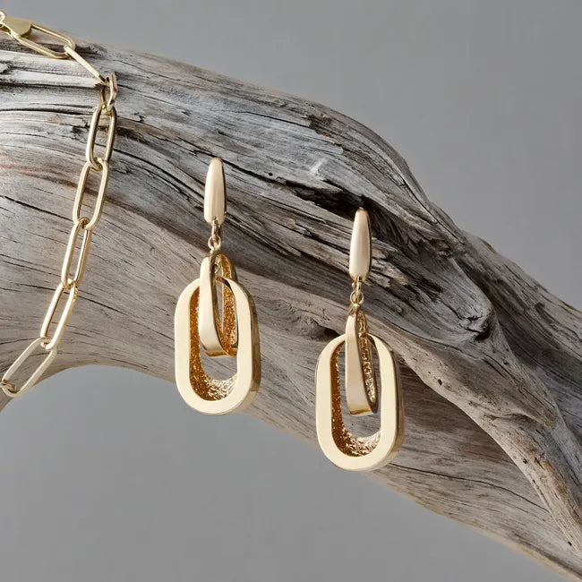 Gold earrings from GREMARI. Highest Quality. Gold&Silver