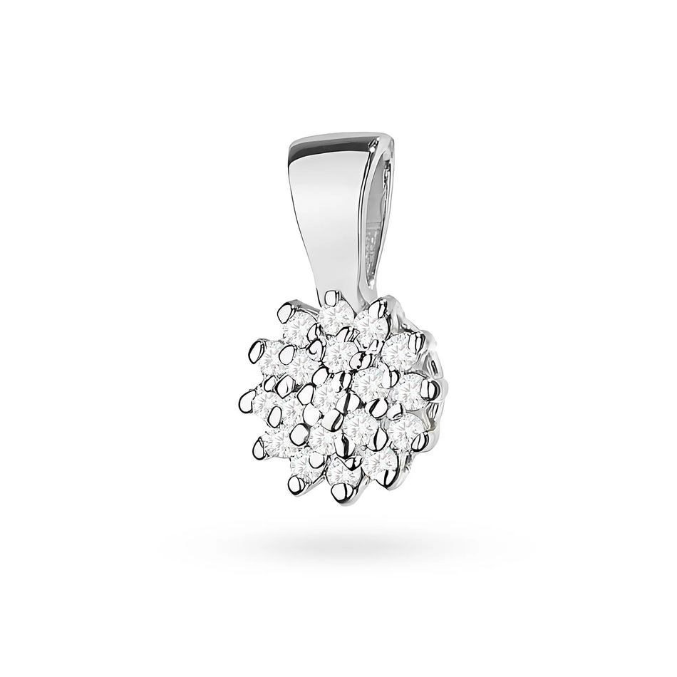 Anhänger aus Weißgold mit Diamanten, gefertigt aus hochwertigem 14-karätigem (585) Gold. Unser Angebot umfasst verschiedene Arten von Ketten, Anhängern oder Halsketten mit Edelsteinen.