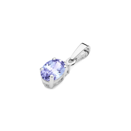 White gold pendant with tanzanite and diamond