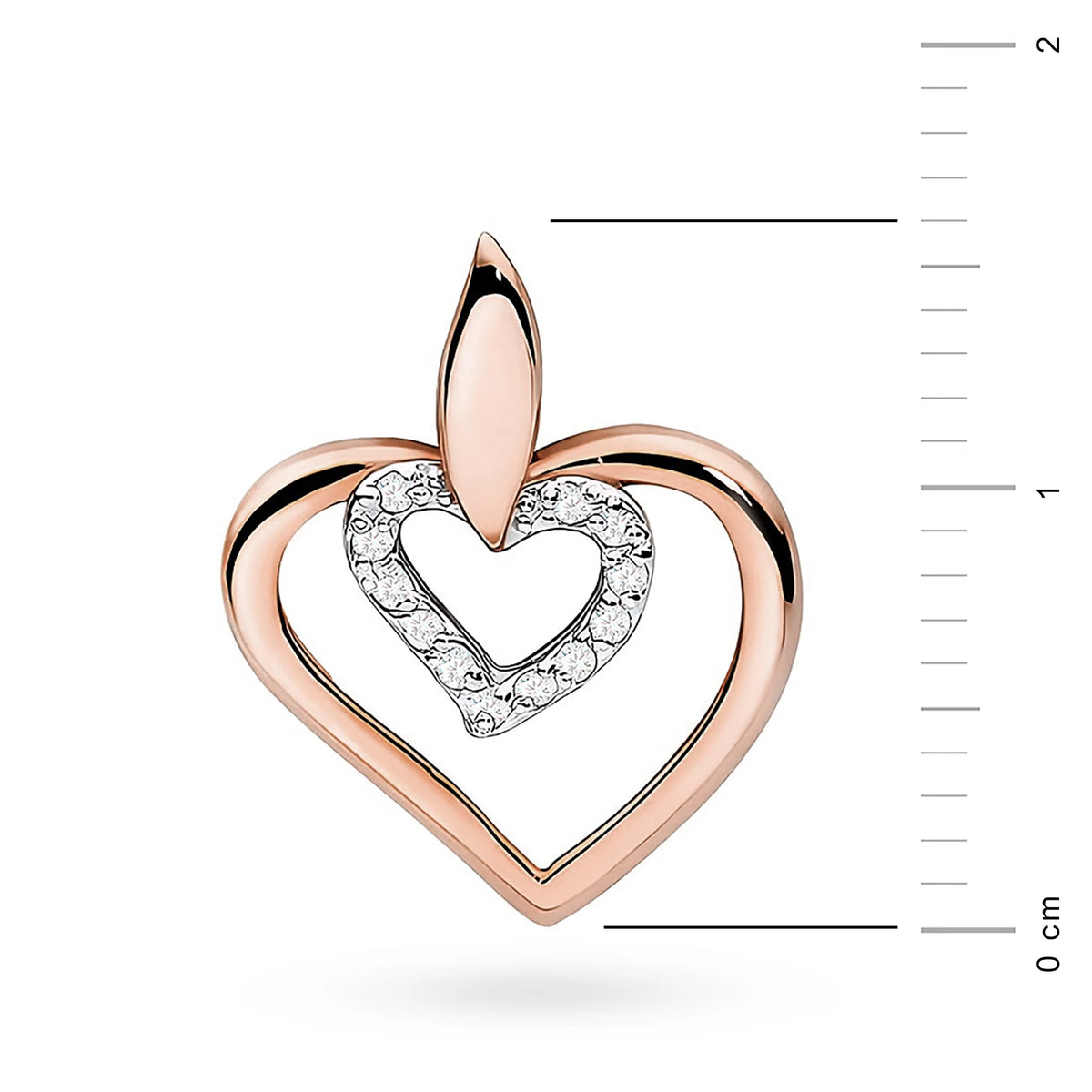 Anhänger aus 14-karätigem (585) Gold. Unser Geschäft bietet Ketten, Anhänger, Ringe an. Besetzt mit 12 Diamanten von 0,06 ct. Ein einzigartiges und zeitloses Geschenk für sie.