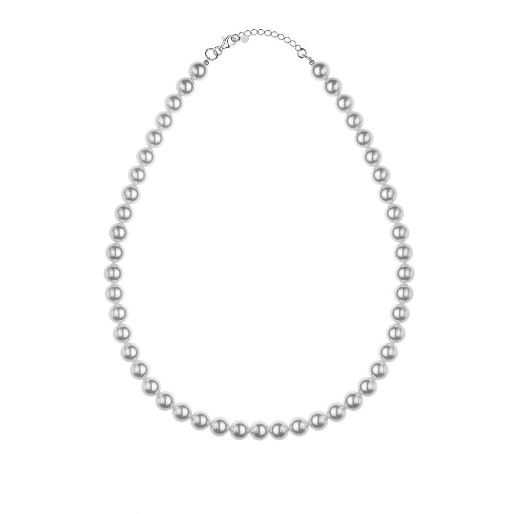 Silber (925) Brauthalskette mit Swarovski-Perlen im Vintage-Stil. Bestellen Sie ein Geschenk für Mutter, Freundin oder Verlobte.