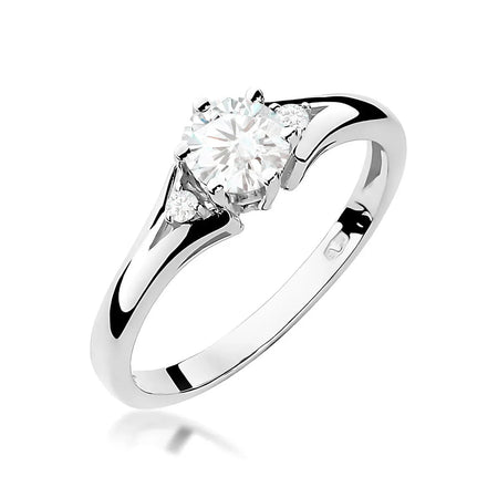 Lab-grown Diamond Engagement Ring in 585 White Gold