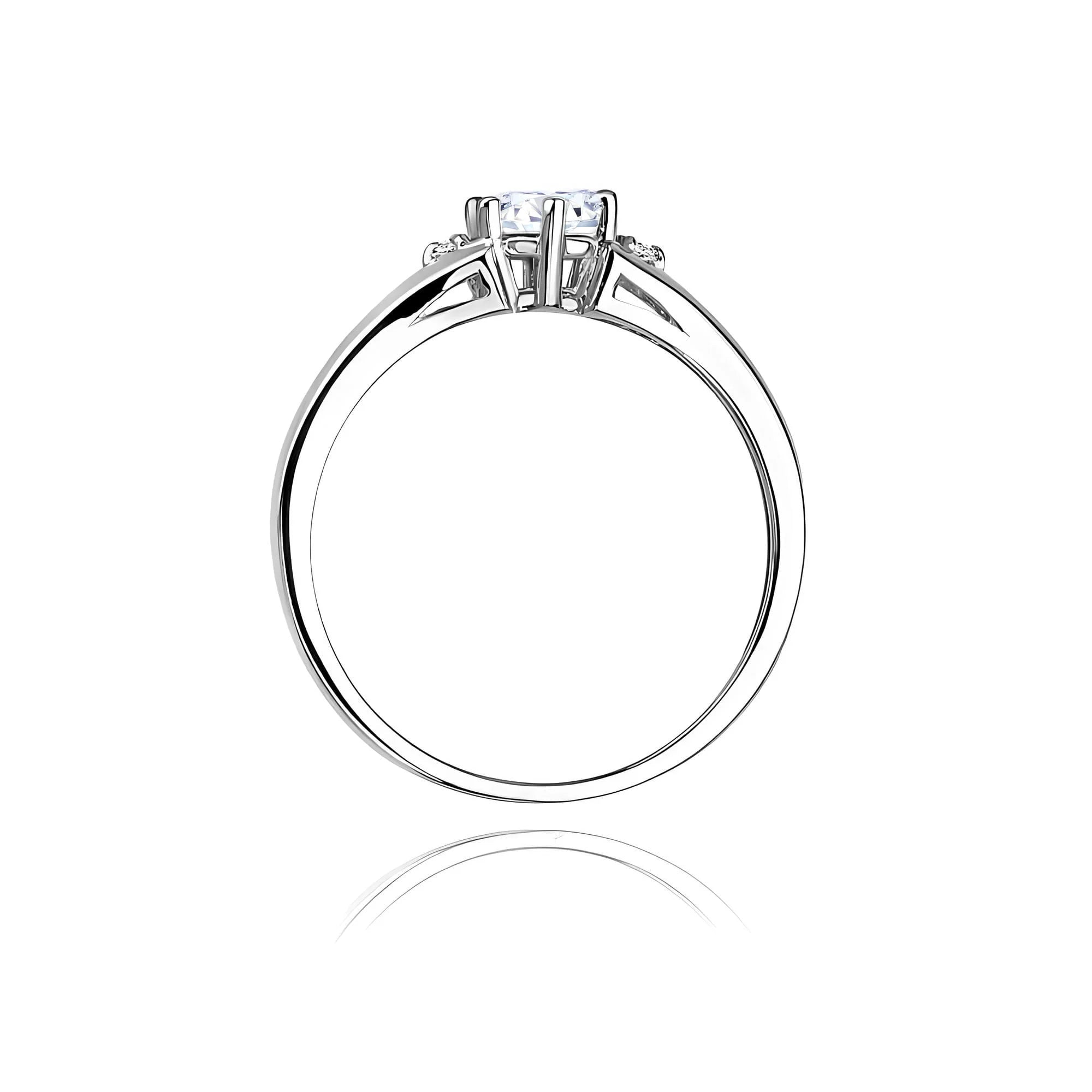 Lab-grown Diamond Engagement Ring in 585 White Gold