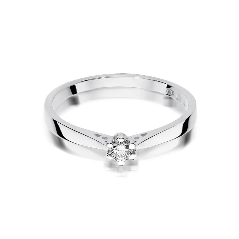Diamantring zur Verlobung aus 585er Weißgold