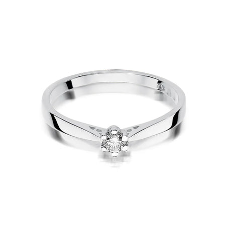 Diamantring zur Verlobung aus 585er Weißgold