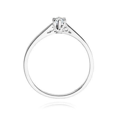 Diamantring zur Verlobung aus 585er Weißgold